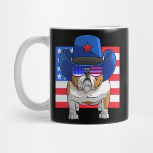 English Bulldog 4th of July Mug